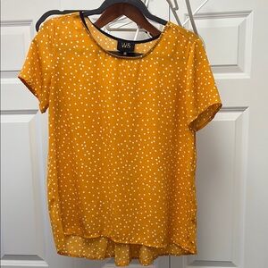 W5 Women's Yellow Polka Dot Top
